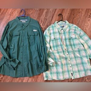 Magellan Outdoors Green and Plaid Casual Shirts size 3X